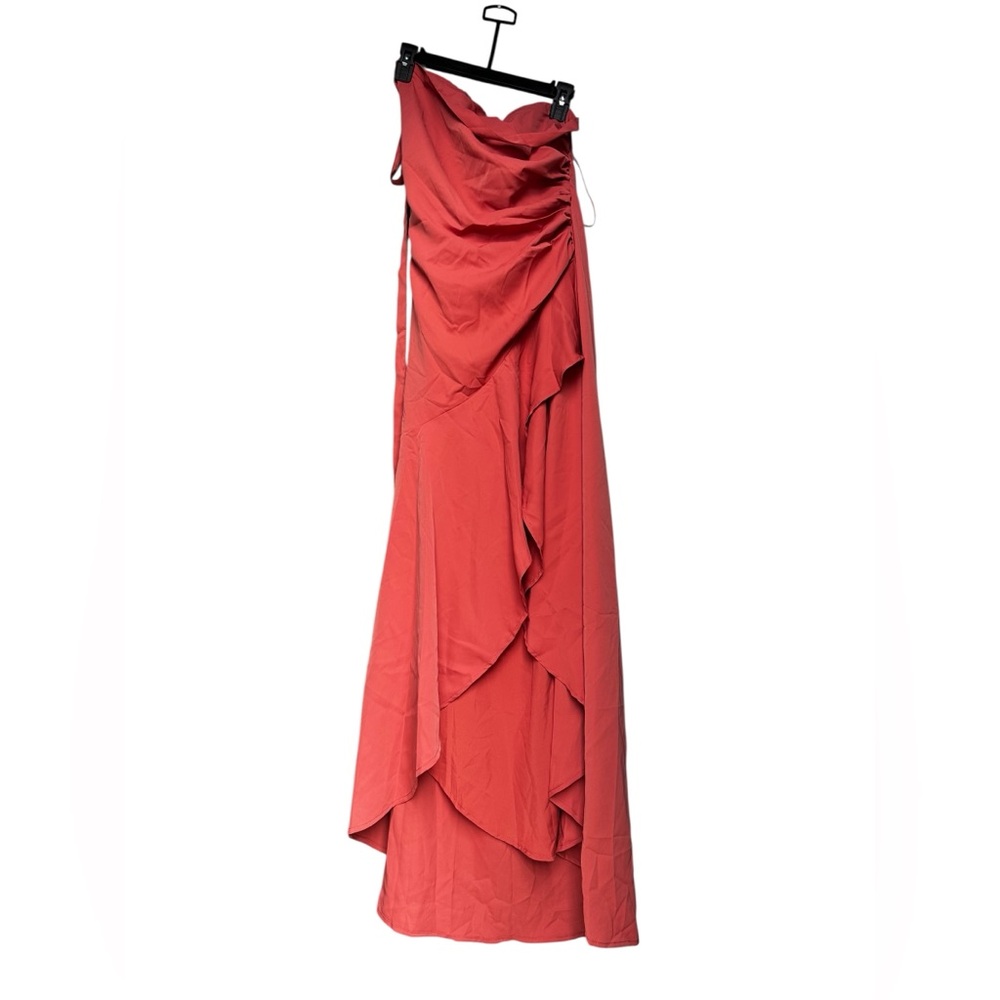 Chic Asymmetrical Coral Skirt